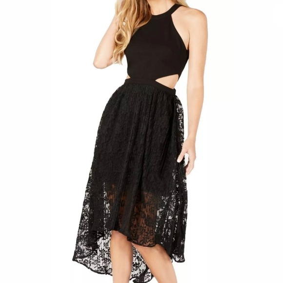 Avec Les Filles Dresses & Skirts - avec les filles black hi low lace dress